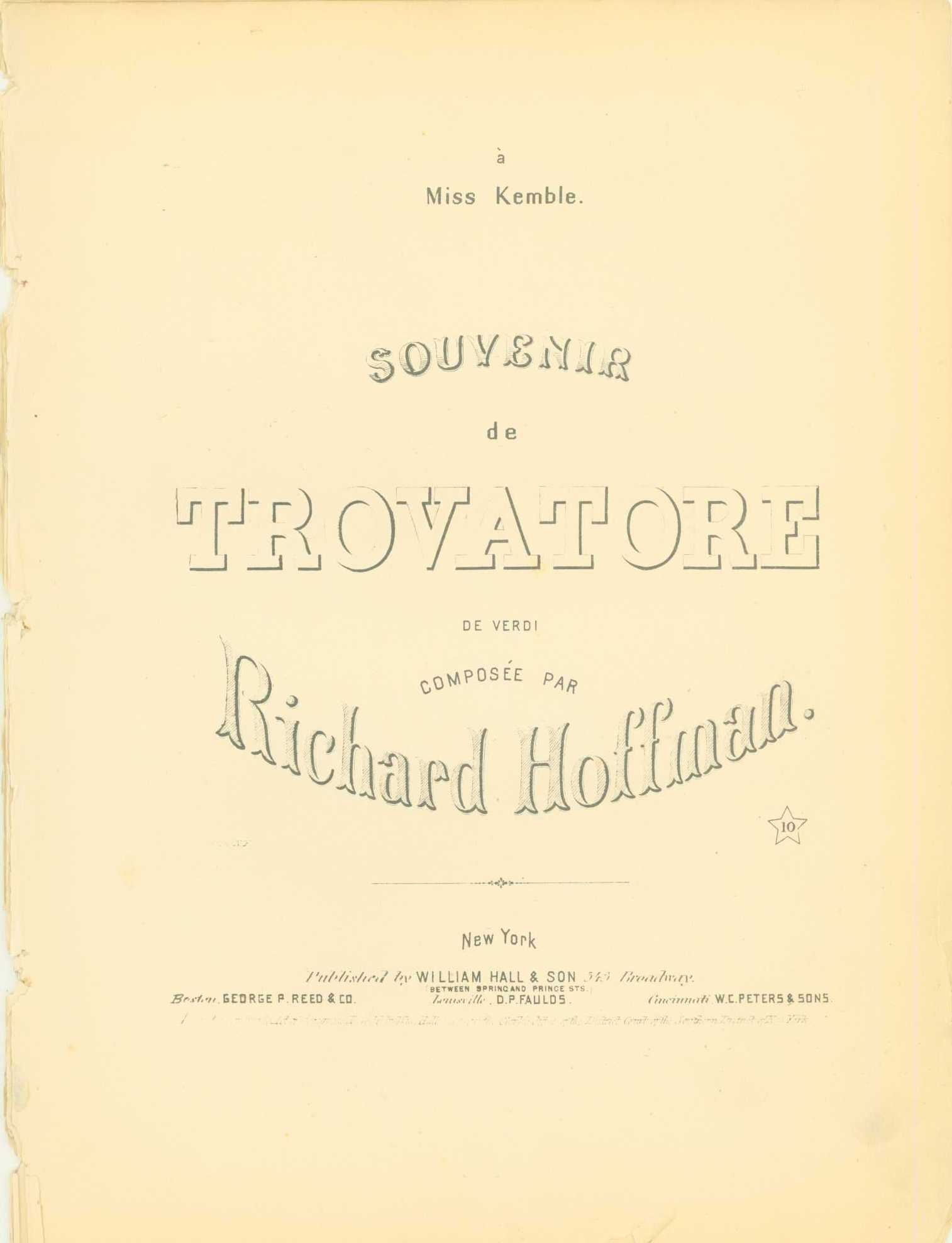 Hoffman, Richard - Souvenir de Trovatore de Verdi